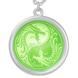 Yin Yang Dragons, light green Jewelry