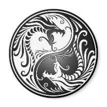 Yin Yang Dragons Fridge Magnets