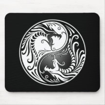 Yin Yang Dragons Mouse Pads
