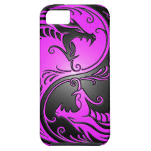 Yin Yang Dragons, purple and black