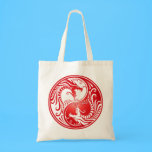 Yin Yang Dragons, red Bag
