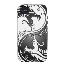 Yin Yang Dragons Vibe iPhone 4 Cases