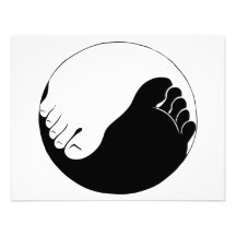 Yin Yang Feet Custom Invitations