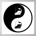 Yin Yang Fishing Poster