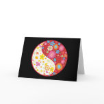Yin Yang Flowers Greeting Card