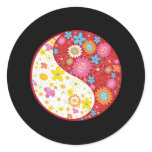Yin Yang Flowers Sticker
