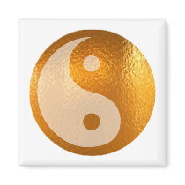 YIN YANG GOLD FRIDGE MAGNET