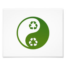 yin yang green recycle ecology theme.png photo