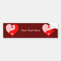 Yin Yang Heart Bumper Sticker