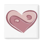 yin yang heart magnets