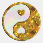Yin & Yang / Hearts gold | coloured light Sticker