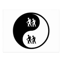 Yin Yang Hiking Post Cards