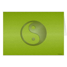 Yin Yang in Green Sandstone Card