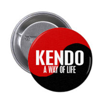Yin Yang Kendo Pinback Buttons