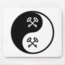 Yin Yang Locks and Keys Mouse Mat