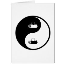 Yin Yang Logging Greeting Cards
