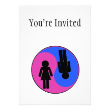 Yin Yang Man & Woman Personalized Invitations