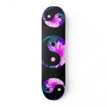 yin yang painted rainbow sunflower skateboards