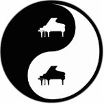 Yin Yang Piano Acrylic Cut Outs