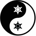 Yin Yang Police Work photo sculptures