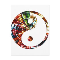 Yin Yang - Red Sparkle Design Postcards