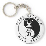 Yin Yang Reiki Kanji keychains