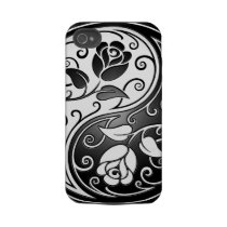 Yin Yang Roses, tight Iphone 4 Tough Cases