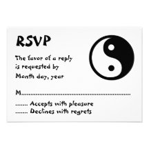 Yin Yang RSVP Personalized Invites