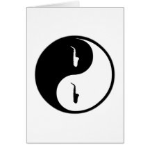 Yin Yang Saxophone Cards