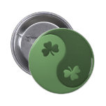Yin Yang Shamrocks Pins