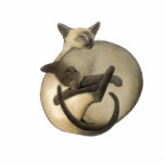 Yin Yang Siamese Cats Holiday Ornament photo sculptures