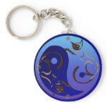 Yin Yang Siamese Cats. Keychain