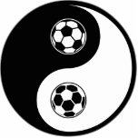 Yin Yang Soccer photo sculptures