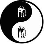 Yin Yang Social Work photo sculptures