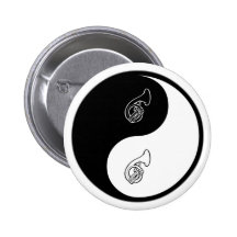 Yin Yang Sousaphone Pinback Buttons