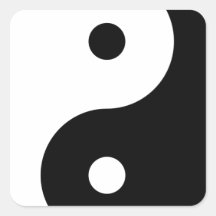 Yin Yang Square Stickers