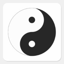Yin Yang Square Stickers