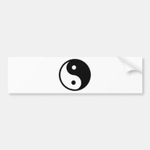 Yin Yang Symbol Bumper Stickers