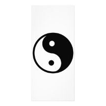Yin Yang Symbol Customized Rack Card