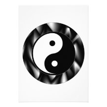 Yin Yang Symbol Personalized Invite