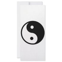 Yin Yang Symbol Customized Rack Card