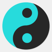 Yin Yang Symbol Round Sticker