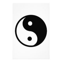 Yin Yang Symbol Stationery Paper