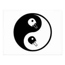 Yin Yang Table Tennis Postcards