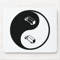 Yin Yang Trucks Mouse Pad