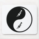 Yin Yang Trumpet mousepads