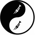Yin Yang Trumpet photo sculptures