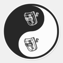 Yin Yang Welding Round Sticker