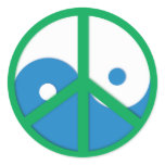Yin-Yang with Peace sign stickers