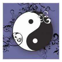 Yin-Yang with scrolling Custom Invitation
